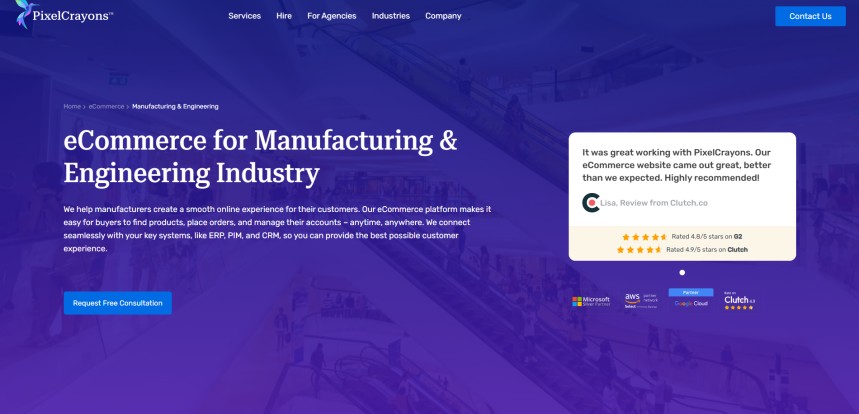 eCommerce for Manufacturing & Engineering Industry