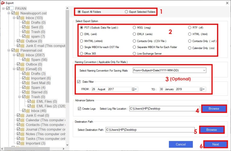 Export OST to PST Using MailsDaddy Tool